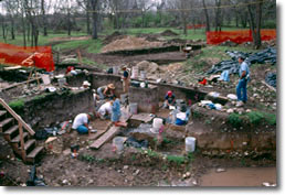 excavating at the site