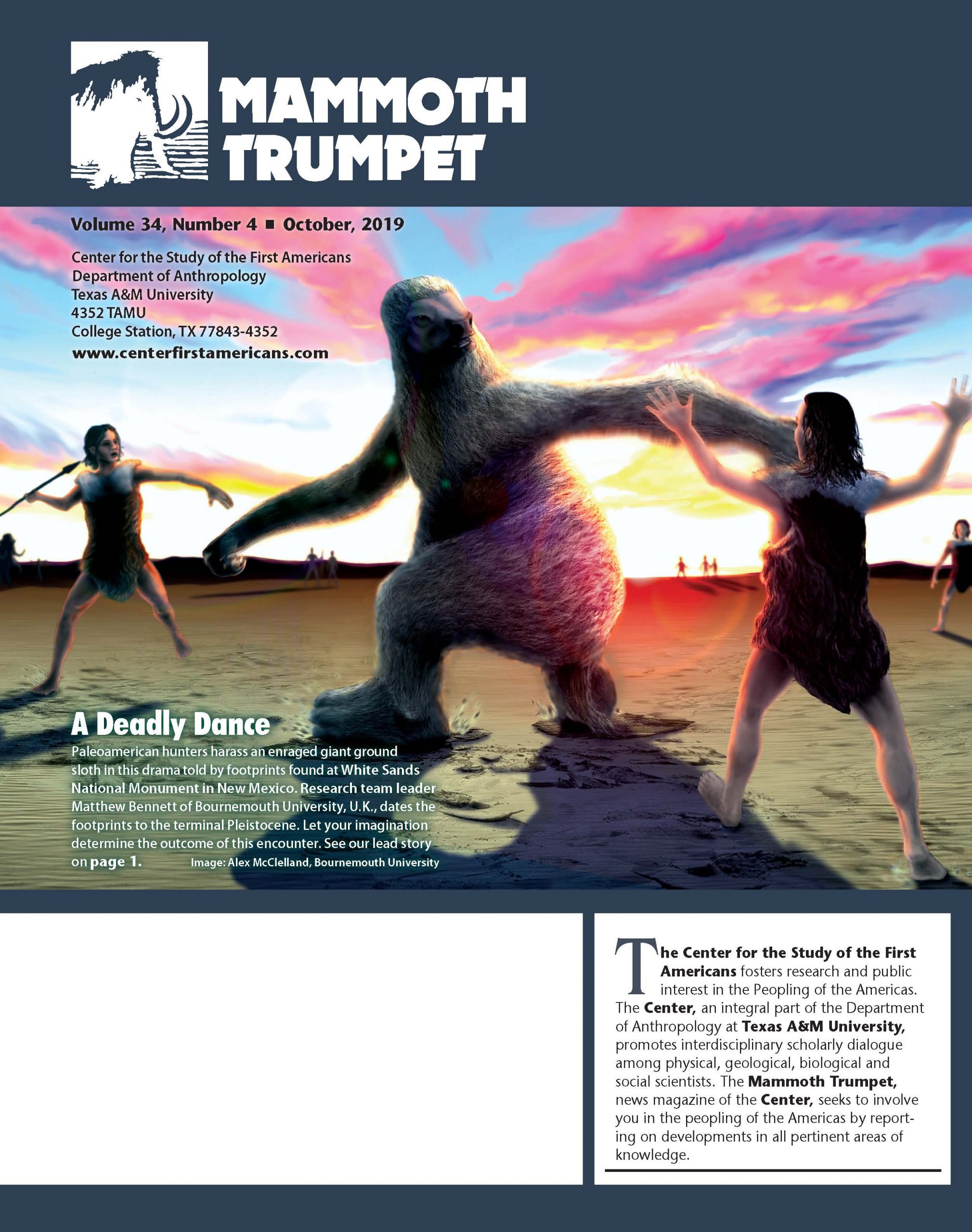 Cover of October 2019 Mammoth Trumpet