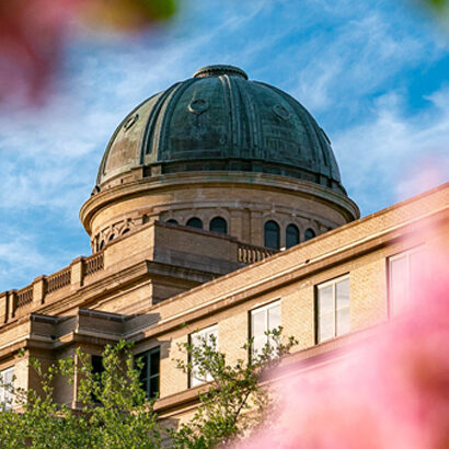 he Academic Building, one of Texas A&M University’s most recognizable landmarks and the home of the College of Arts and Sciences. | Image: Nick Wilson, Texas A&M Division of Marketing & Communications