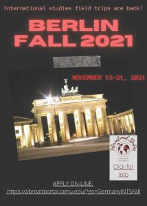 Berlin Fall Field Trip Flyer