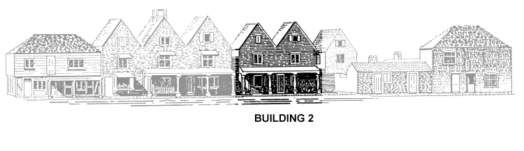 drawing of the five buildings with building two highlighted
