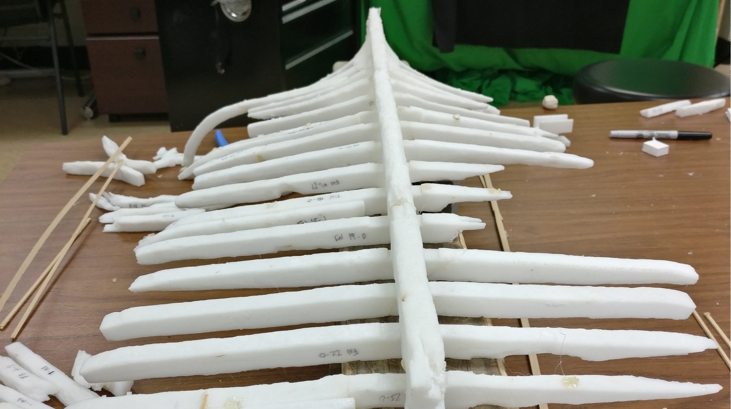 3-D model printed copy of the ship remains
