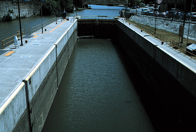 Champlain Canal showing Lock 12 at Whitehall