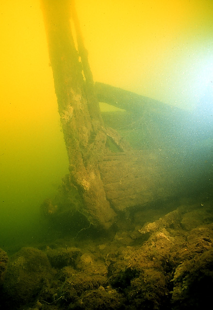 wreck of another canal boat