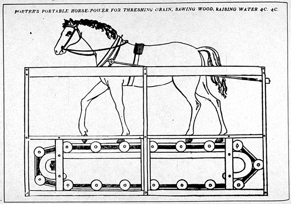 In the late 1820s a new form of propulsion for horseboats was developed: the treadmill. This device was lightweight and easy to repair, and once mass-production began it was relatively inexpensive to purchase.