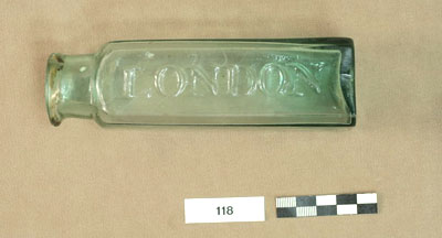 A condiment bottle from the Mardi Gras shipwreck.