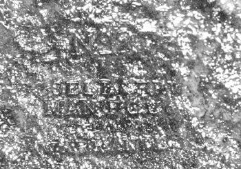 stamped inscription from hatchet blade