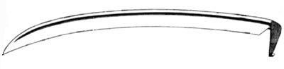 drawing of a scythe blade from the catalog