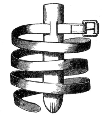 catalog drawing of a leather sheath