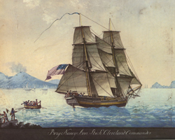 Antique Painting of the Mardi Gras ship