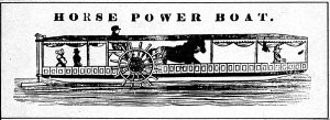newspaper advertisement of a horse ower boat