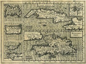 Mercator's Map of the Caribbean from Atlas Minor, 1631