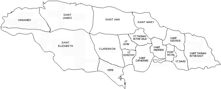 1655-1675 original English parishes