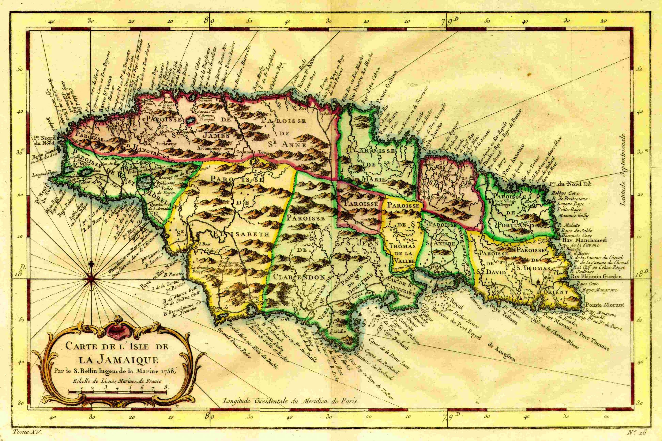 Bellin's map, 1758