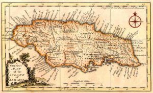 Gibson's 1762 Map of Jamaica