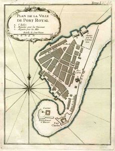 Bellin's Plan de la Ville de Port Royal map - 1764