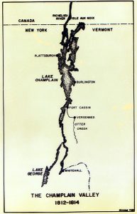 map of Lake Champlain and riverways