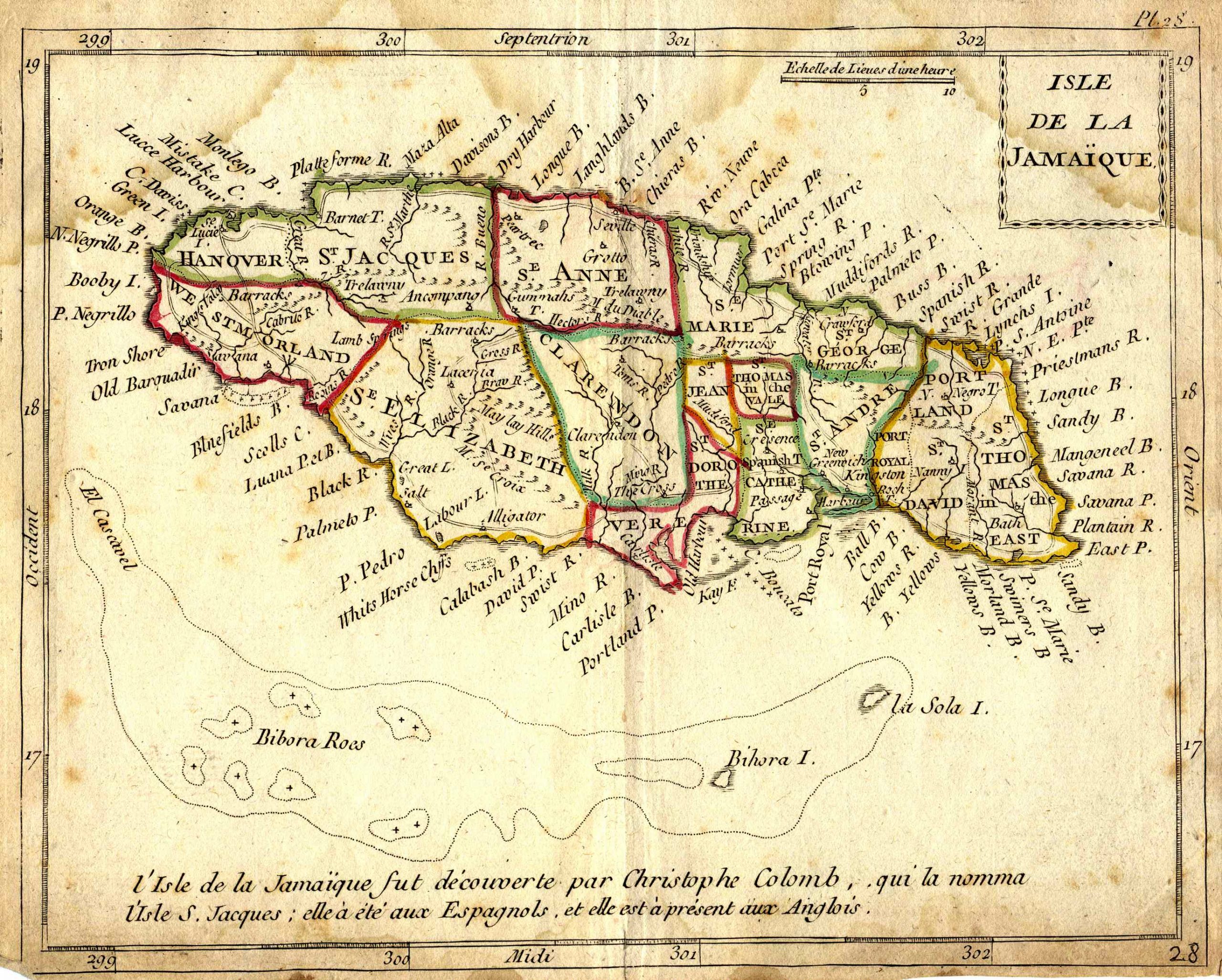 Arrowsmith's Isle de la Jamaique - 1812