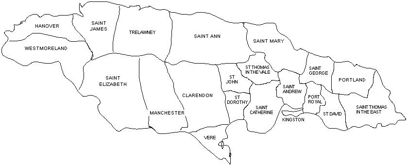 Jamaican parishes, 1814-1840