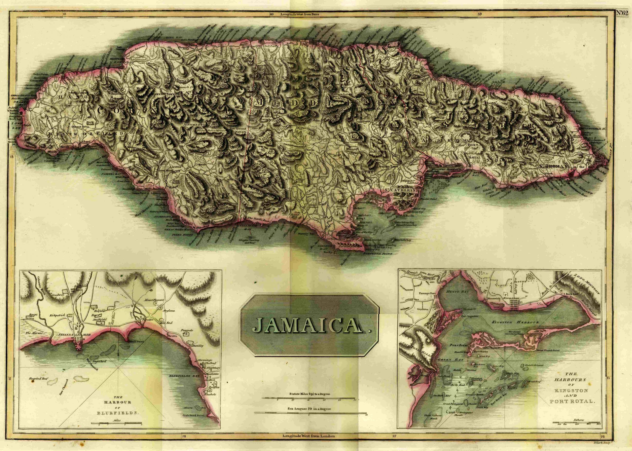 Thomson's Jamaica map - 1814