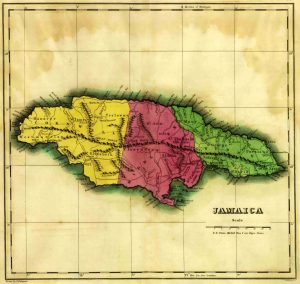 Carrey & Lea Map of Jamaica 1822