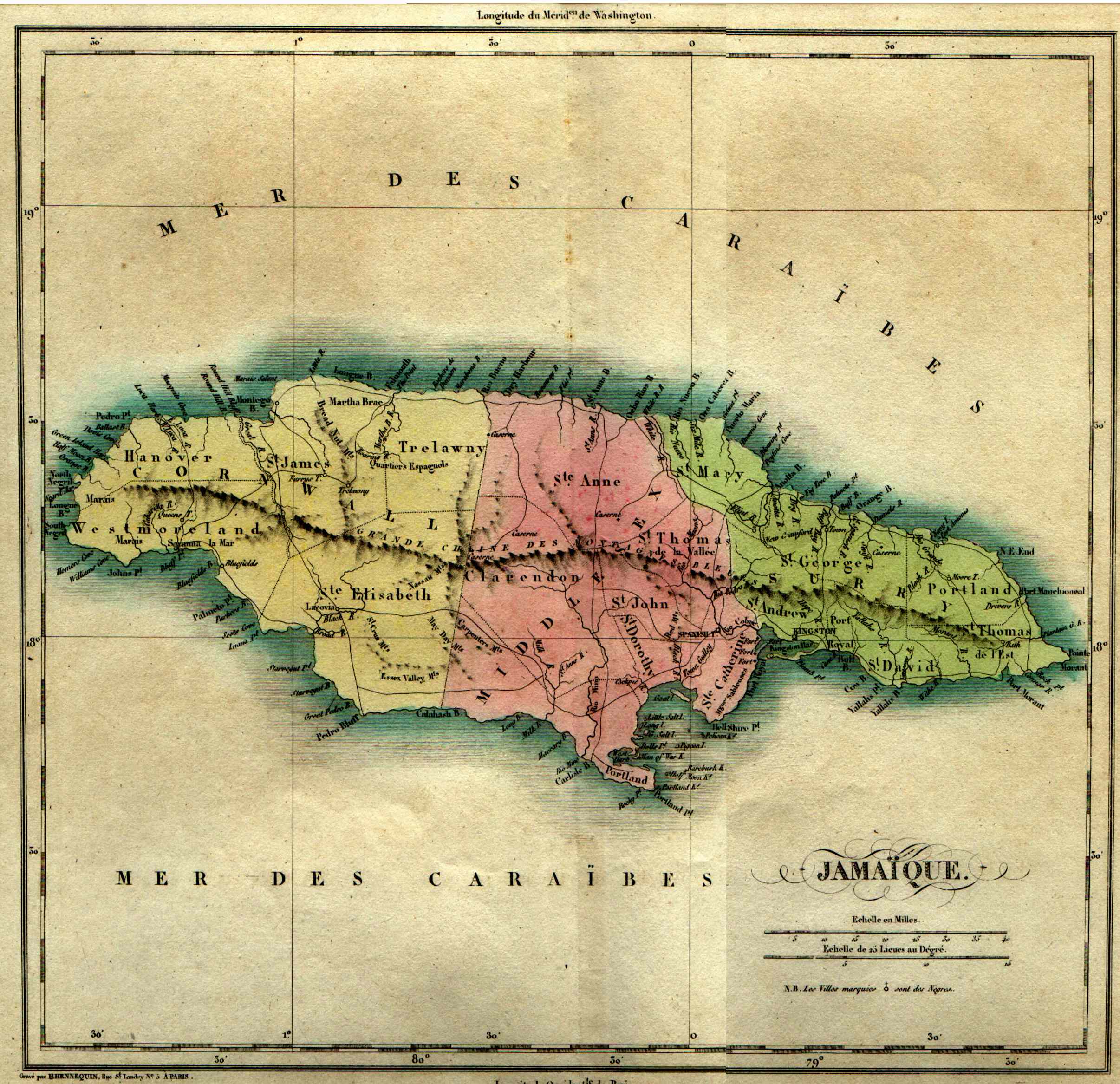 Buchon's Jamaique Map 1825