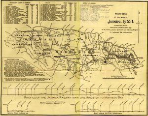 D'Invilliers Tourist Map of the Island of Jamaica 1850