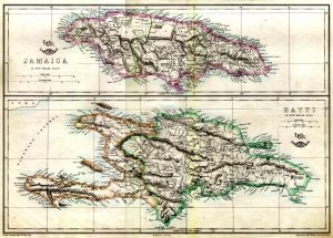 Weller's Map of Haiti and Jamaica 1859