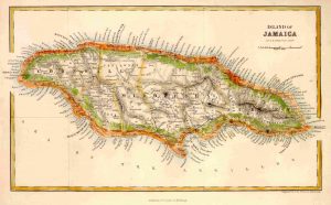 Swanston's Island of Jamaica map for Fullarton 1860