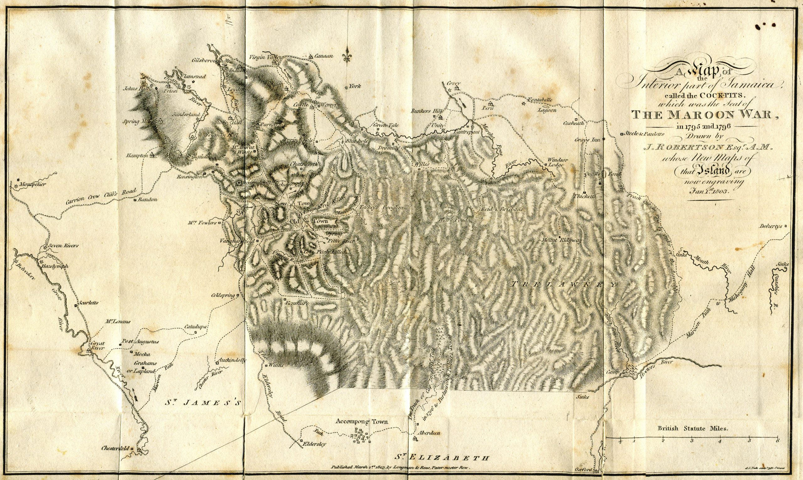 Robertson's Maroon 1803 Map