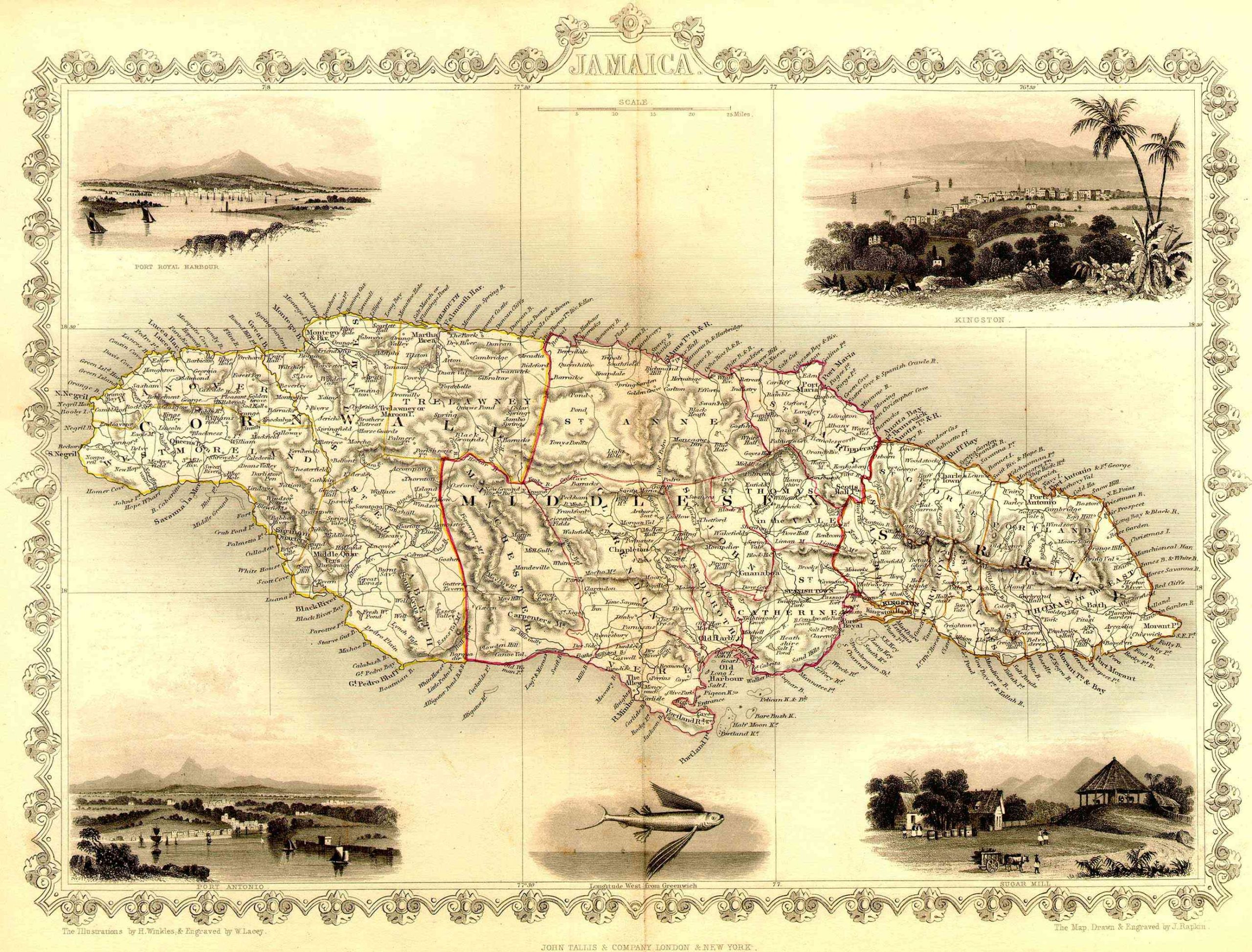 Rapkin's Jamaica - 1851