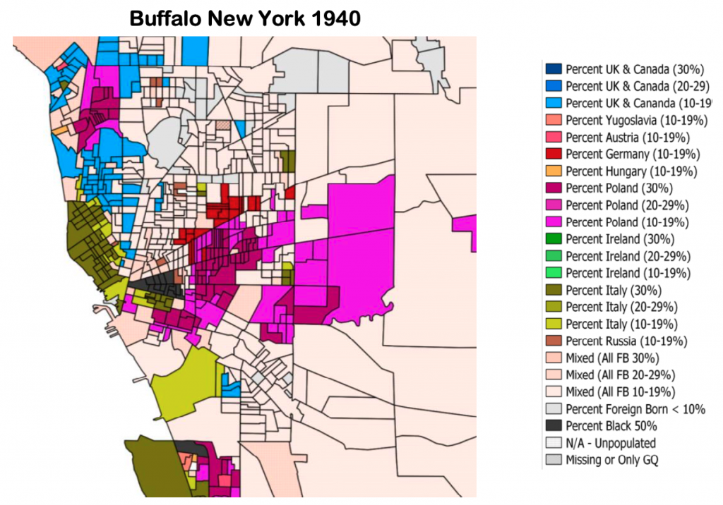Map of Buffalo, New York, 1940