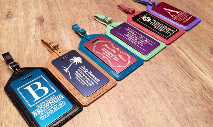 Photo of promotional luggage tags