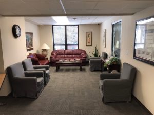 The lobby area of the Psychology Clinic 