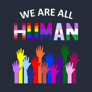 We are all human graphic.