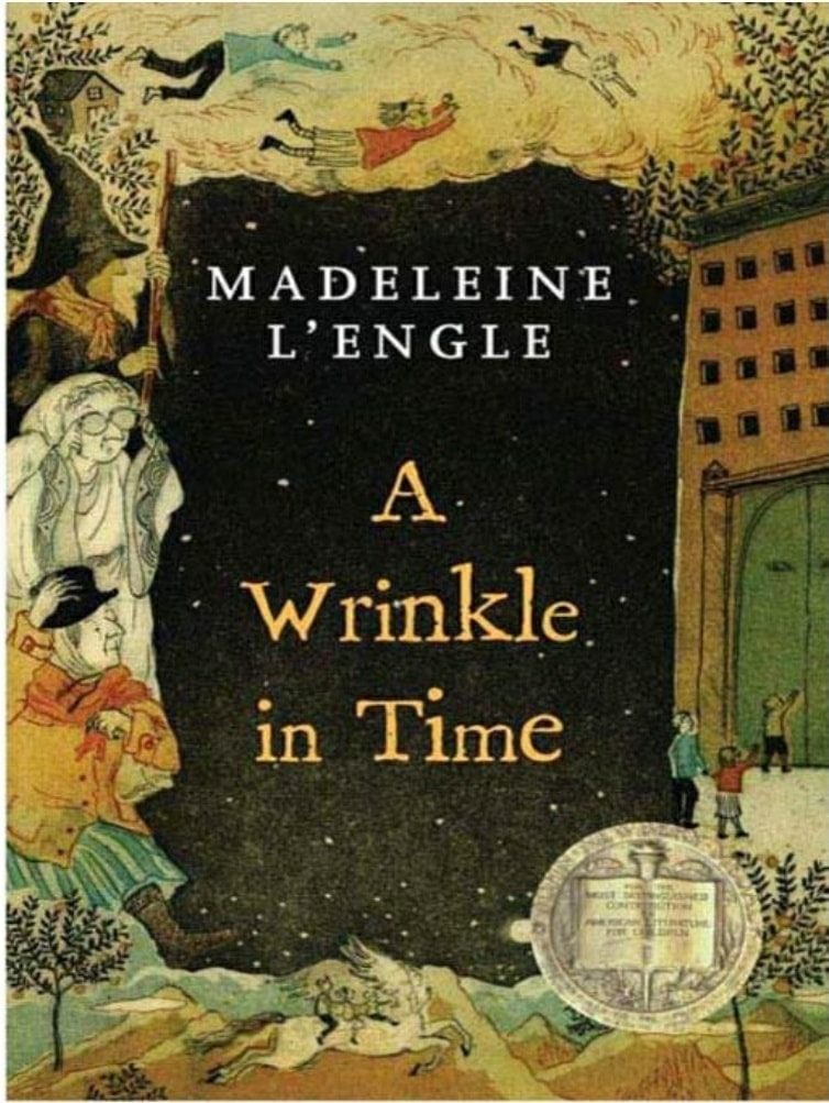 Cover art for "A Wrinkle in Time."