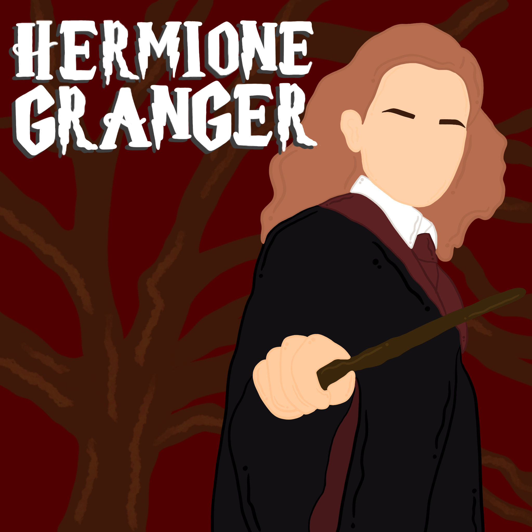 Graphic of Hermione at the Century Tree.