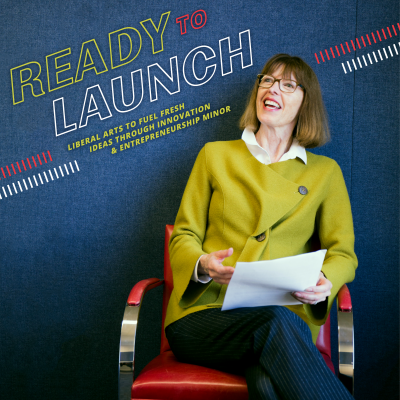 Pat Thornton sitting in a chair with a "Ready to Launch" graphic in the upper left corner
