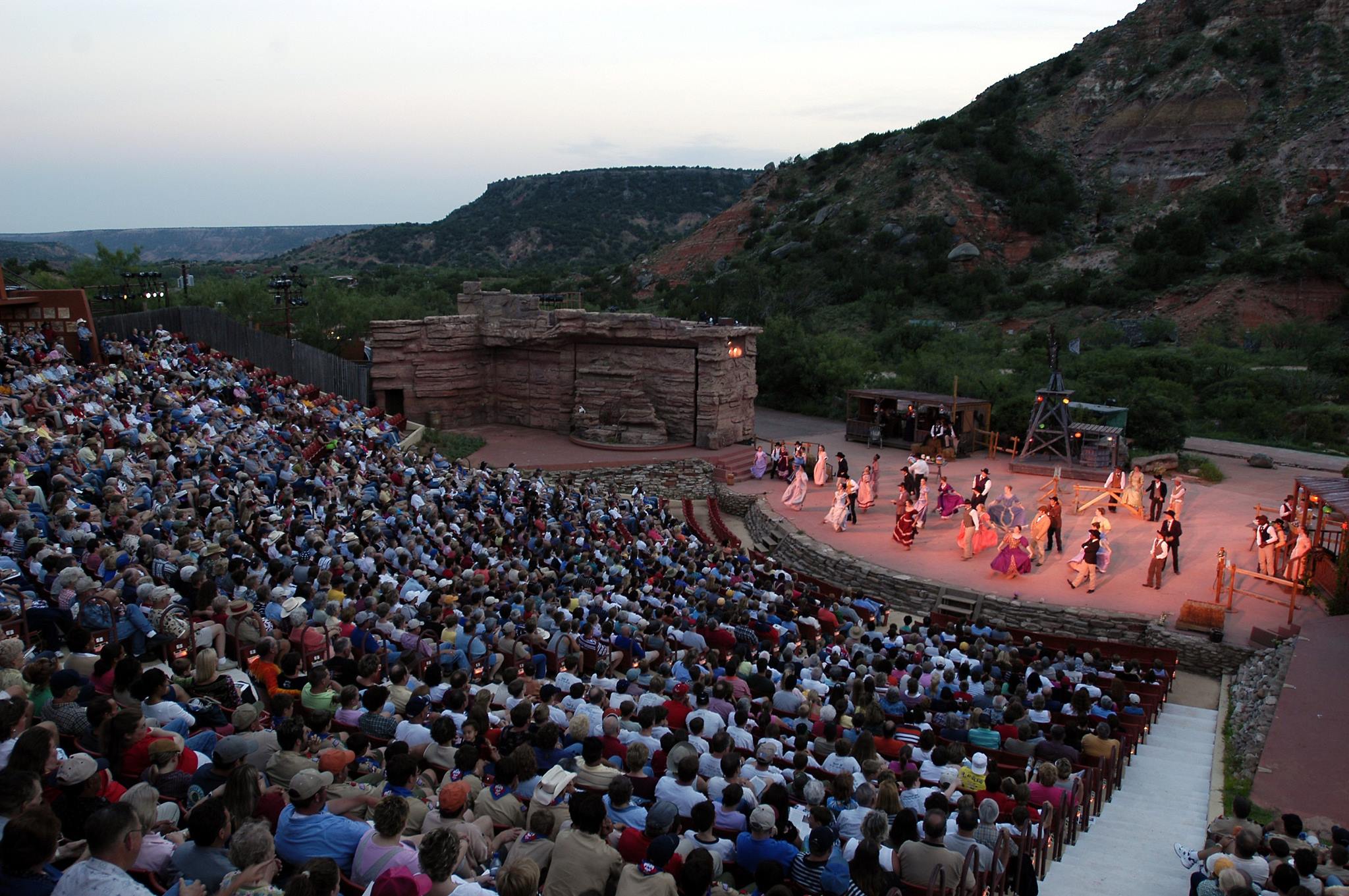 View of the landscape that sets the stage for TEXAS outdoor musical.