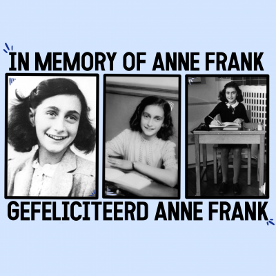 In memory of Anne Frank.