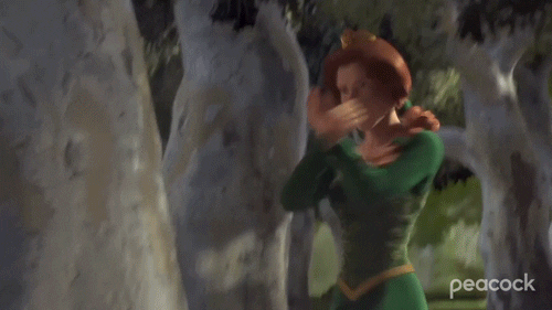 Gif of Fiona in human form getting ready for a fight.