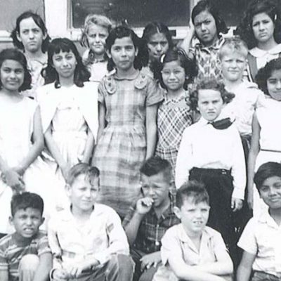 Photo of Lupe Aleman and her classmates who were several years younger than her.