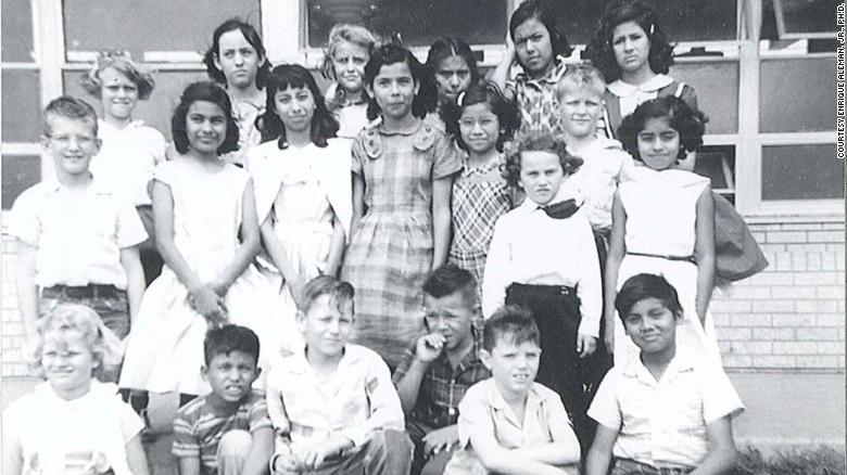 Photo of Lupe Aleman and her classmates who were several years younger than her.