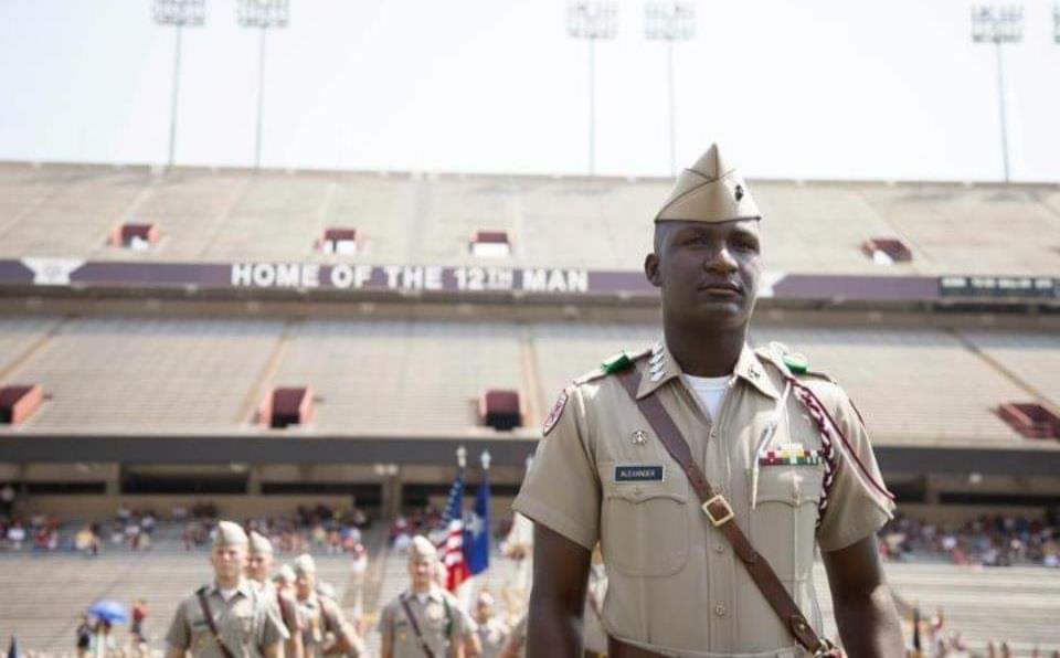 Marquis Alexander leads the Corps of Cadets as Commander of the Corps.
