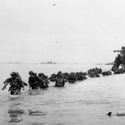 Black and white photo from D-Day.