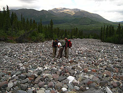 students in a rocky wilderness