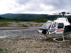 helicopter in remote area